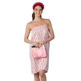 Nutcracker Party Spa Time Headband and Adjustable Snap Closure Wrap Towel Set