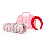 Nutcracker Party Spa Time Headband and Adjustable Snap Closure Wrap Towel Set