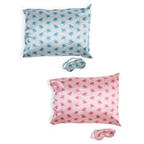 Happy Monkey Print Satin Pillowcase and Eye Mask Set in Gift Bag