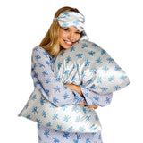 Happy Monkey Print Satin Pillowcase and Eye Mask Set in Gift Bag