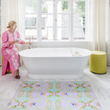 Stained Glass Lavender Floor Mat