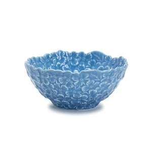 Blue Hydrangea Set of 3 Tidbit Bowls (food safe, dishwasher safe, microwave safe) - Porcelain