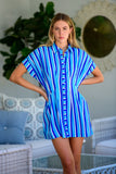 French Blue Stripe Haynes Mini Dress