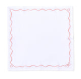 Bow-tiful Set of 4 Embroidered Bow Dinner Napkins - Cotton