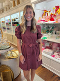 Wine Paula Dress