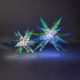 Christmas Iridescent Burst Stars with LED Lights