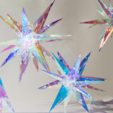 Christmas Iridescent Burst Stars with LED Lights