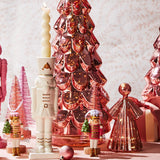 Pink Mercury Glass Finish Light-Up Christmas Tree