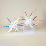 Christmas Iridescent Burst Stars with LED Lights