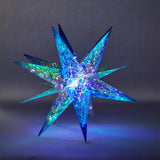 Christmas Iridescent Burst Stars with LED Lights