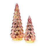 Pink Mercury Glass Finish Light-Up Christmas Tree