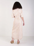 Georgia Dress- Sand Stripe