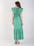 Grace Maxi- Mist Green Stripe