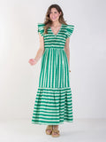 Grace Maxi- Mist Green Stripe