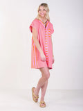Luna Dress- Coral Pink Stripe