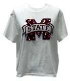Miss State Mascot Sequin Flower Tee
