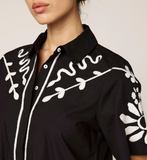 Black/Ivory Riya Mini Dress