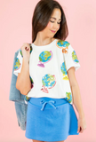 White Globe Tee