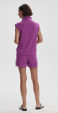 Striking Purple Magnolia Half Zip Tank