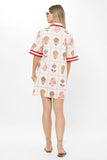 Taormina Cream Collared Shirt Dress Mini