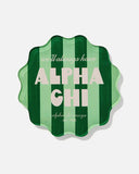 Sorority Coaster - Scalloped & Striped