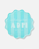 Sorority Coaster - Scalloped & Striped