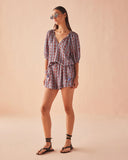 Omari Hibiscus Isla Blouse