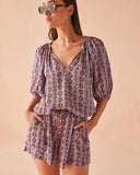 Omari Hibiscus Isla Blouse