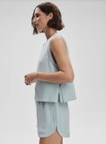 Shea Crop Tank - Ether Blue