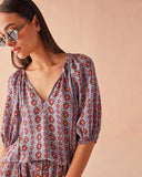Omari Hibiscus Isla Blouse