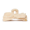 Ivory Cable Knit Bow Claw Clip