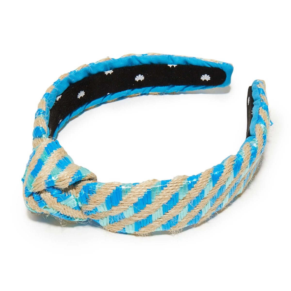 OCEAN STRIPE RAFFIA SLIM KNOTTED HEADBAND – The Olive Tree