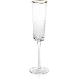 Aperitivo Triangular Champagne Flute - Luster w/Gold rim