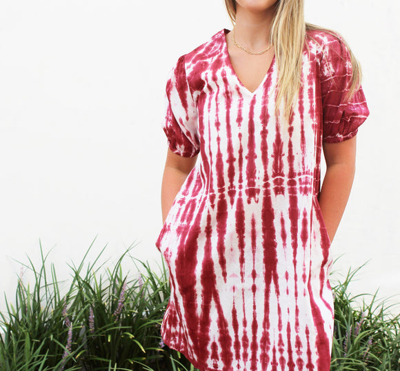 Tie Dye Garnet Lucia Dress