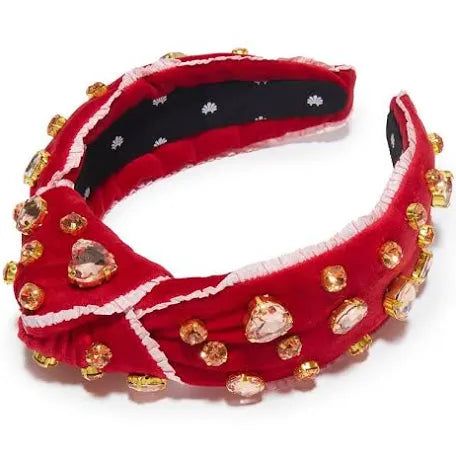 Embellished Valentines Knotted Headband