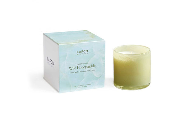 6.5 oz Wild Honeysuckle Classic Candle - Greenhouse