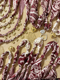 Maroon Gameday Scarf Necklace