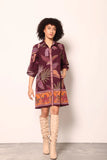 Wine Floral Ava Dress