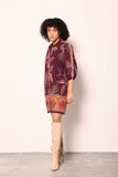 Wine Floral Ava Dress