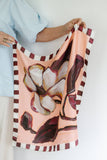 Maroon Magnolia Silk Scarf
