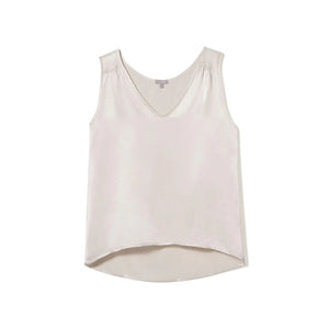 Jill V Neck Top - Egg Nog