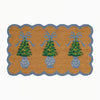 Winter Pines Scalloped Door Mat