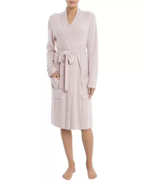 Faded Rose-Pearl Ribbed Robe