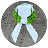 Cotton Pique Sash with Trim: White / 54 inches