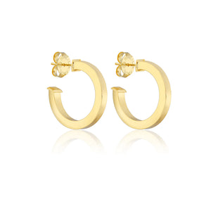 Small Taranto Hoops - Shiny 18K Gold Plated