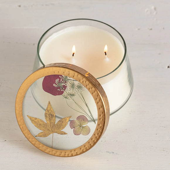 Citrus Garland Candle / Pressed Floral Candle