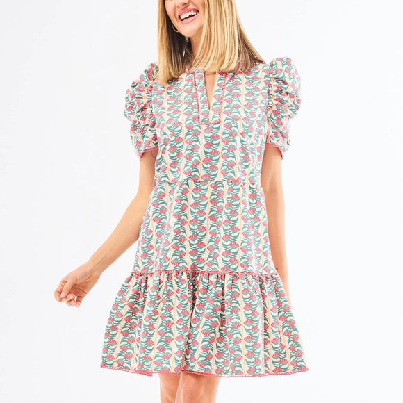 Adelyn Honey Vines Coral Dress