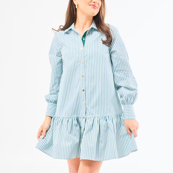 Fiona Stripe Blue/Green dress