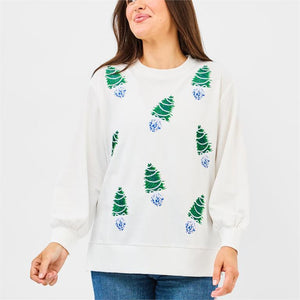 Sweatshirt Lakelyn Blue Trees