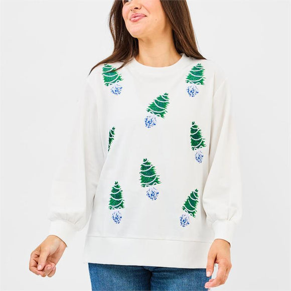Sweatshirt Lakelyn Blue Trees